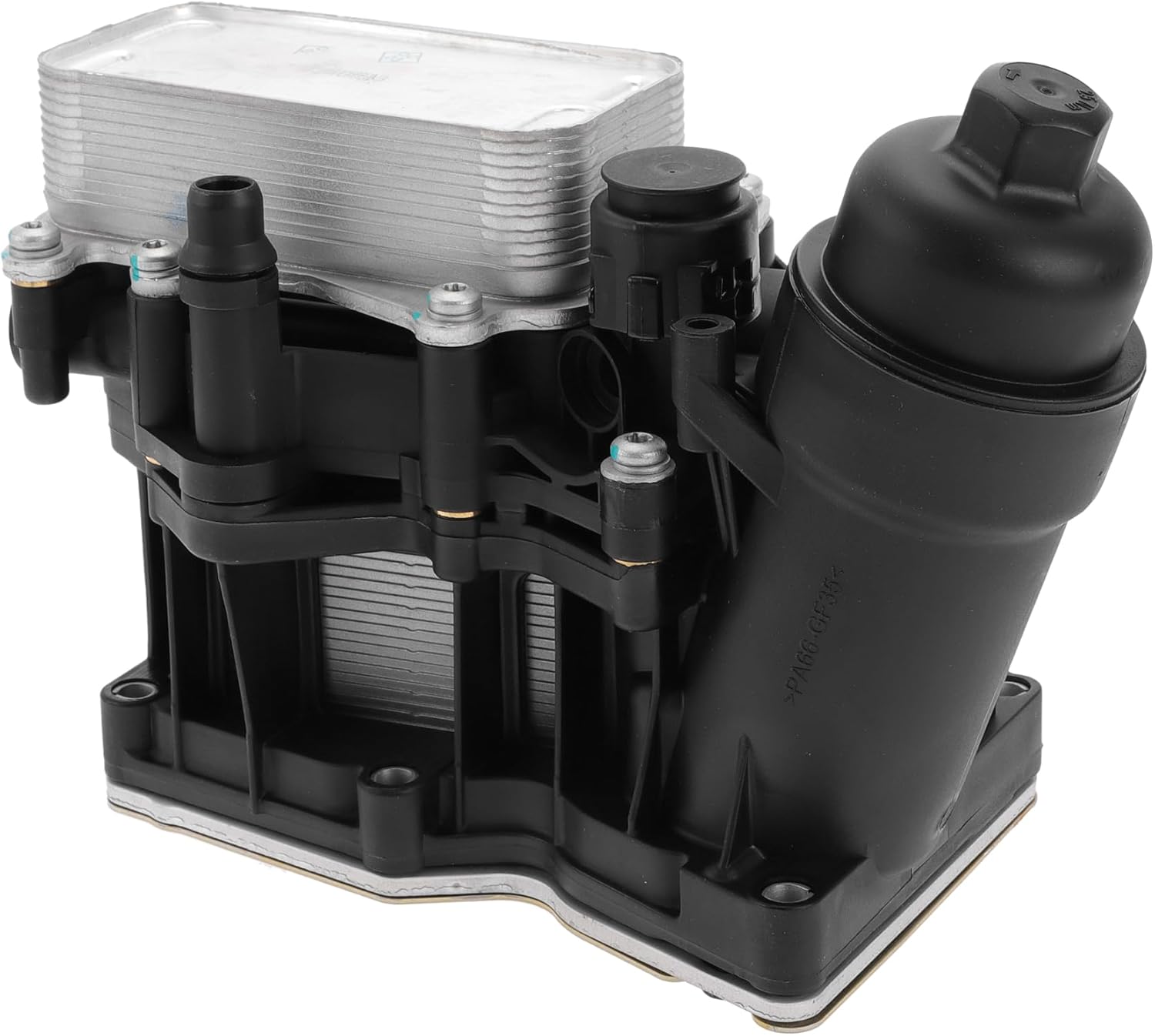 Engine Oil Cooler Oil Filter Housing Adapter Assembly, Oil Cooler No.11428507697/11-42-8-507-697 for BMW X3 X5 328d Upgraded Aluminum Alloy Silver Tone, 1 Pc