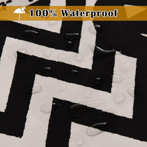 Miniatura 5 de EVENHUG Cortina de ducha de Halloween con ganchos, juego de cortina de ducha impermeable para baño, decoración temática de Halloween, 72 x 72