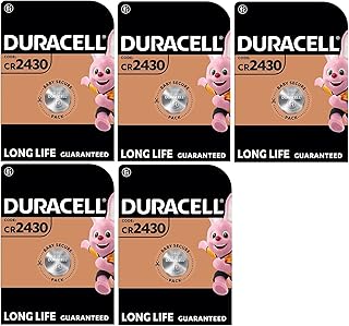 5X Duracell Cr 2430 Lithium (5 Blister Pack of 1 Battery) 5 Batteries