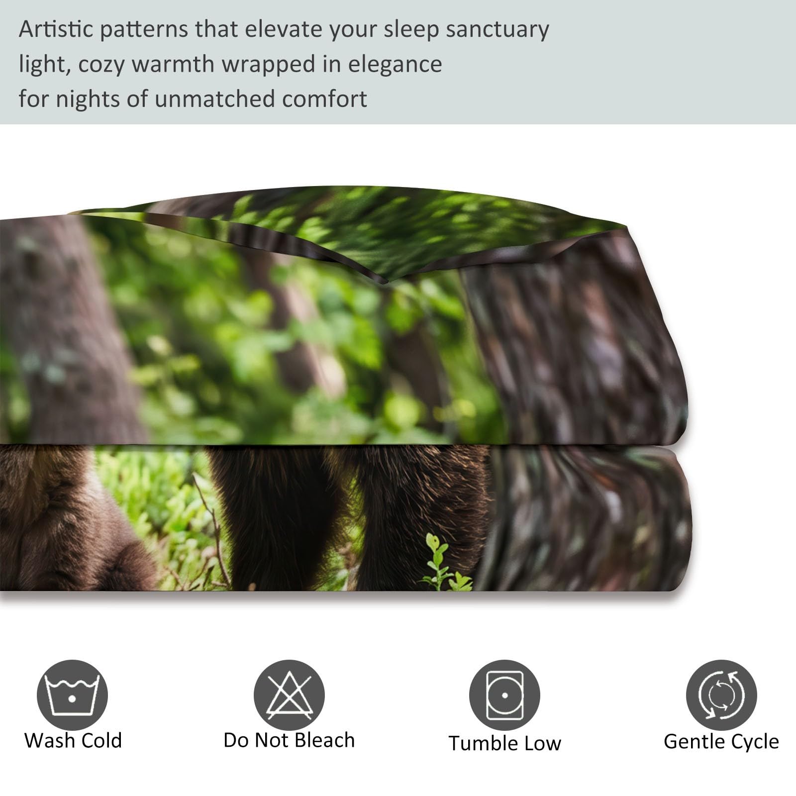 Zielona lekka miękka poszewka na kołdrę z mikrofibry, łatwa pielęgnacja