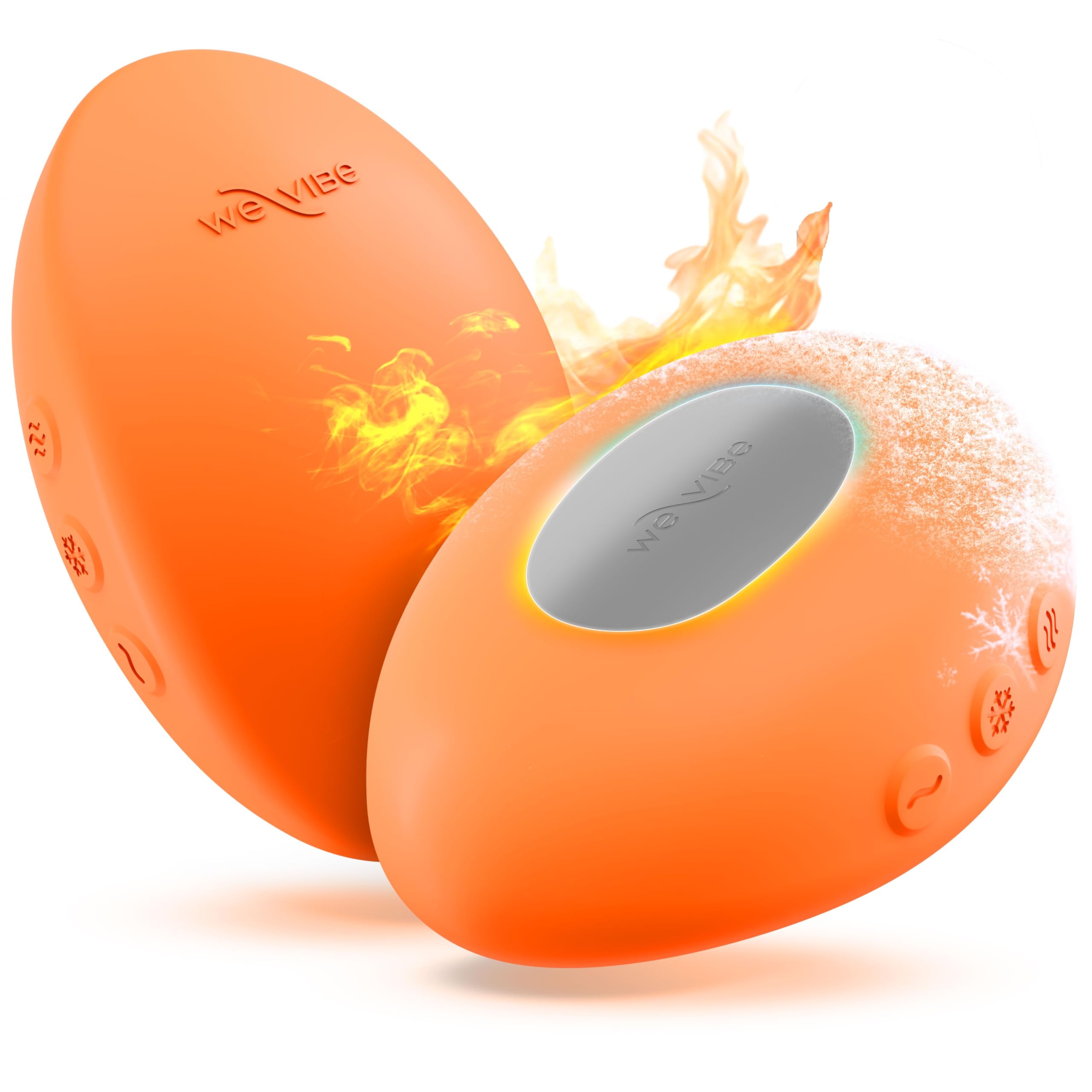 We-Vibe Temp Vibratore Esterno per Donna | Vibratore Clitorideo Riscaldante e Raffreddante| Sex Toy Gioco Caldo Freddo| Massaggiatore Personale Potente e Silenzioso | Impermeabile | Arancione