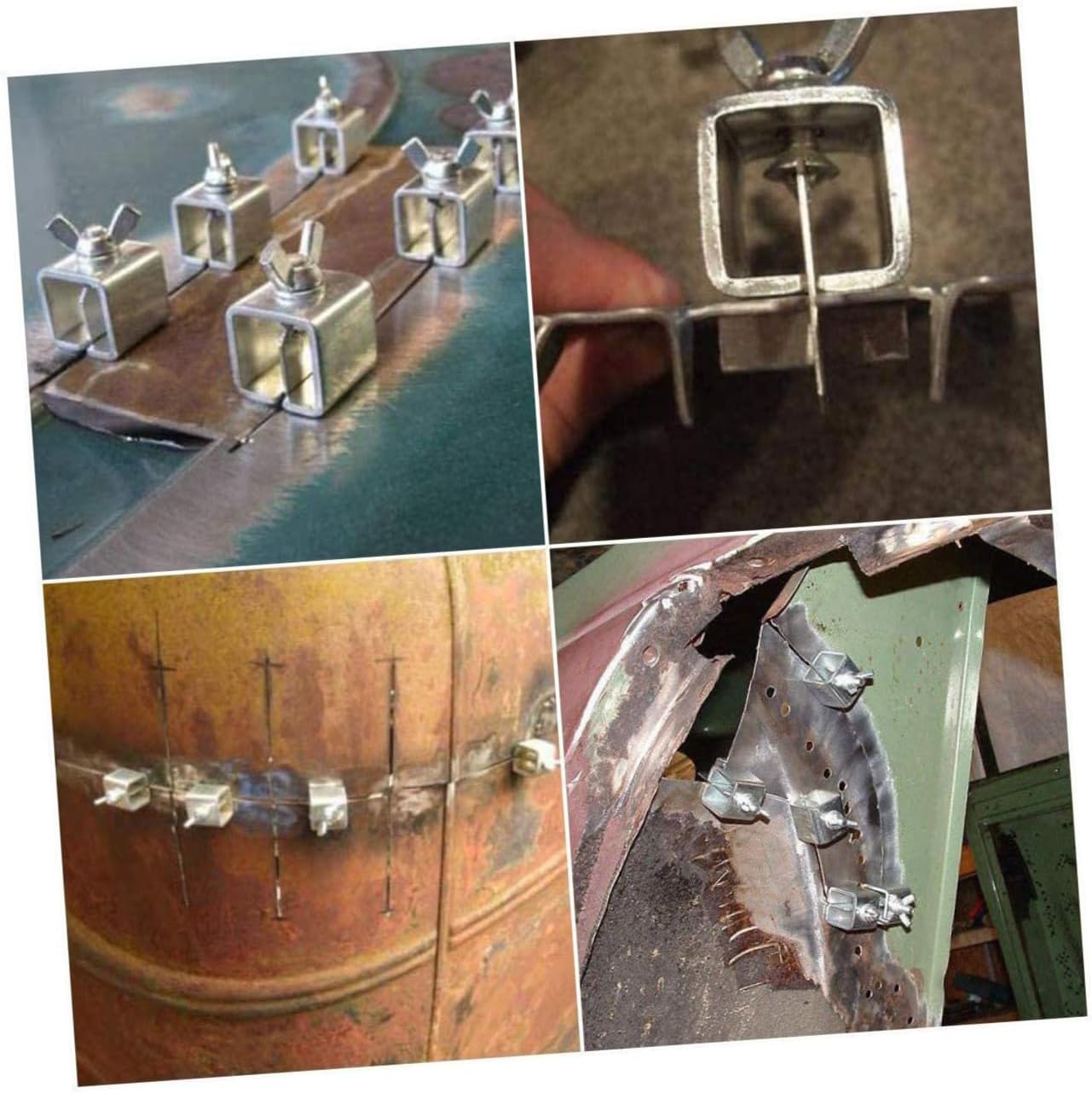 Holibanna 8pcs Heavy Duty Butt Welding Clamps for Auto Body Panel Alignment Metal Welding Clips for Door Skin and Panel