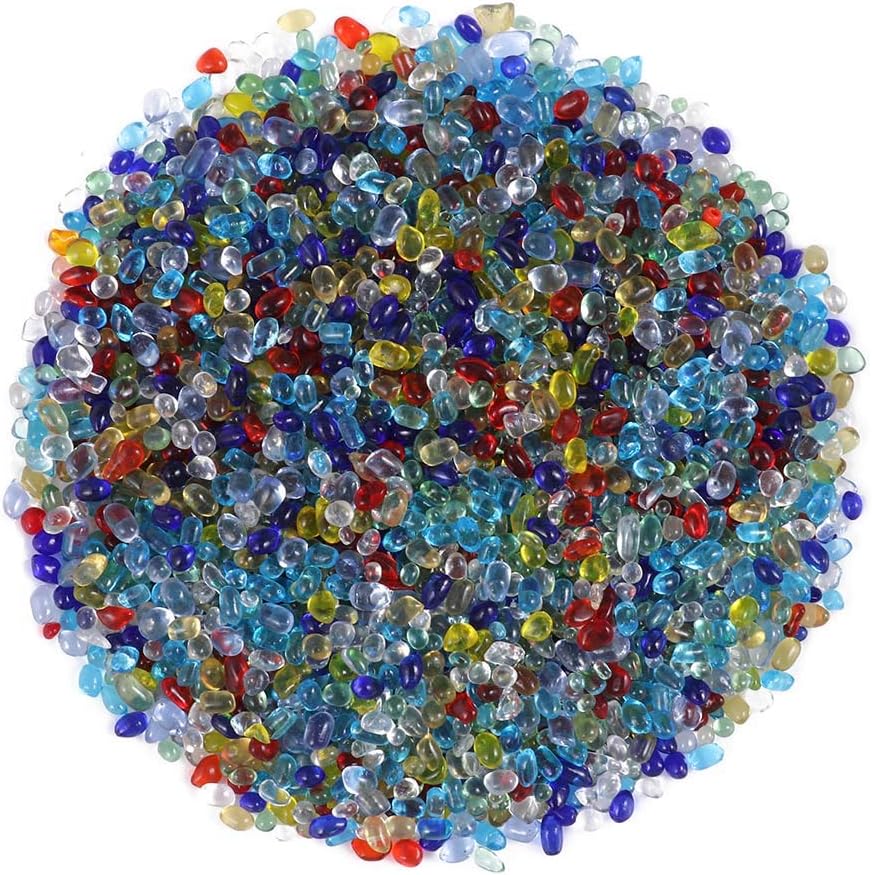 50 Pezzi Da 10mm Perline In Vetro Screpolato A Due Colori