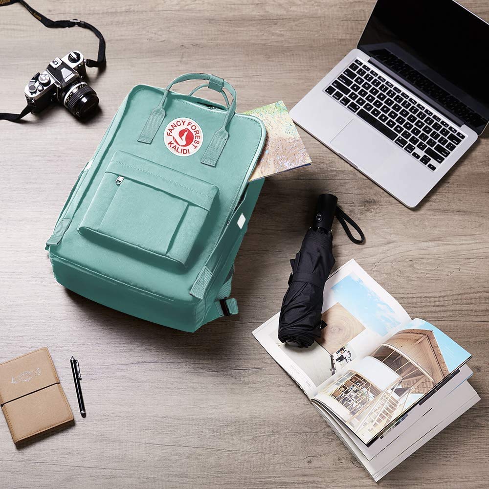 KALIDI Zaino casual leggero per uomo e donna, resistente all'acqua, adatto per laptop da 15,6 pollici, zaino per la scuola per adolescenti, ragazzi e ragazze, zaino da viaggio per lavoro e università