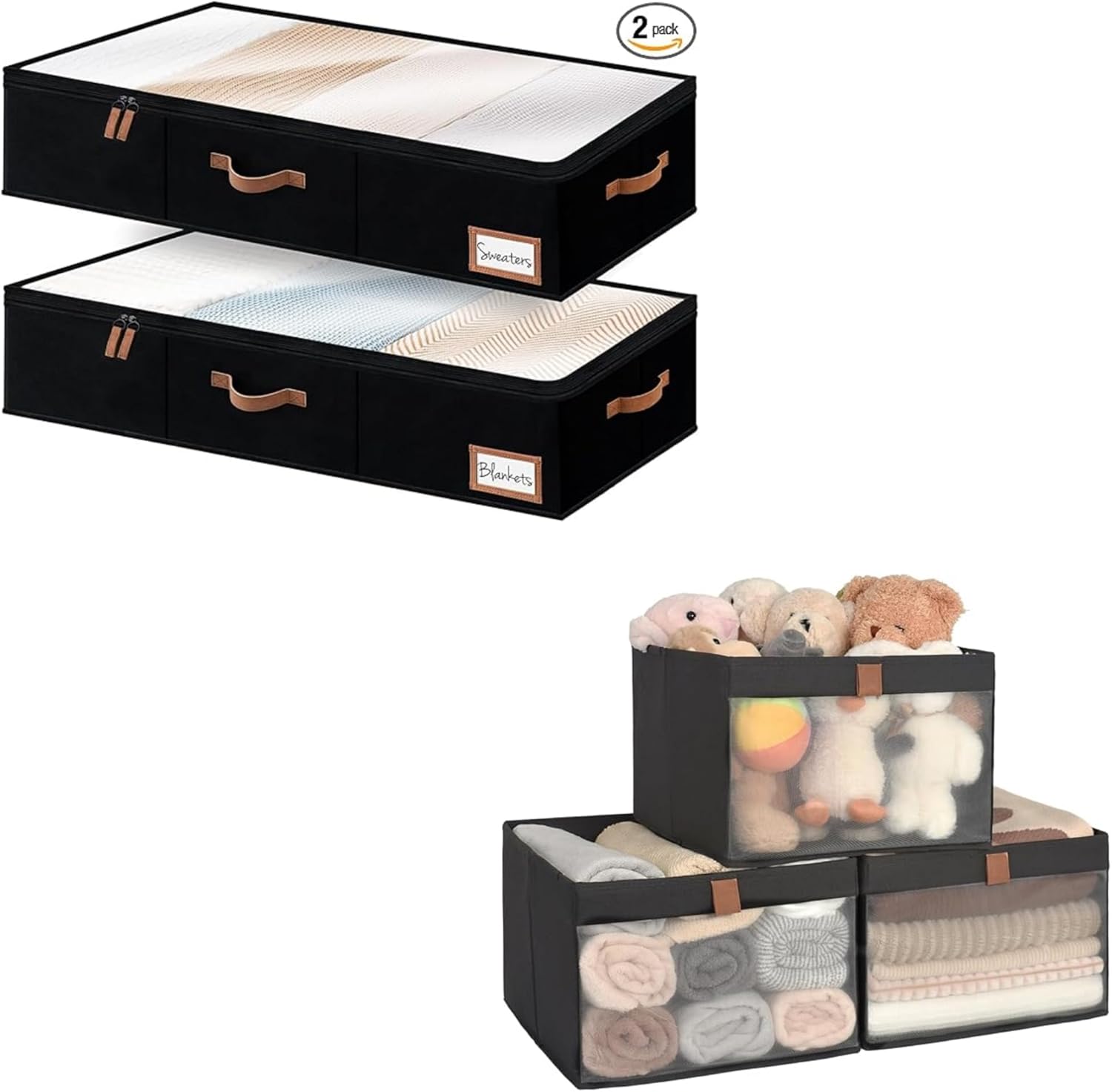 Underbed Storage Bins with Closet Storage Bins