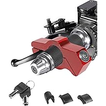 RACOONA 摩托车锁,摩托车配件 汽车配件 摩托车锁 防盗,重型,可调节自行车车把锁 保护摩托车（红色）