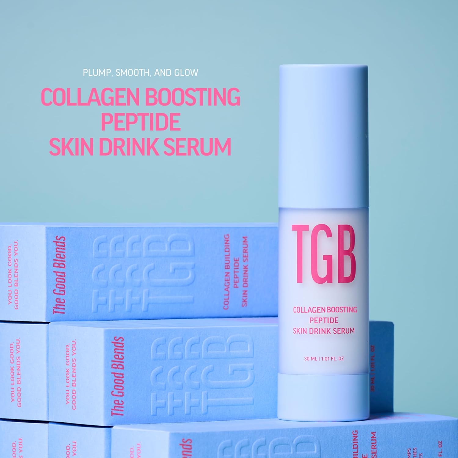 Collagen-Boosting Peptide Skin Drink Serum 1.01 fl oz | Korean Face Serum with Penta Peptides & Hyaluronic Acid | Hydrating, Plumping & Firming - Image 2