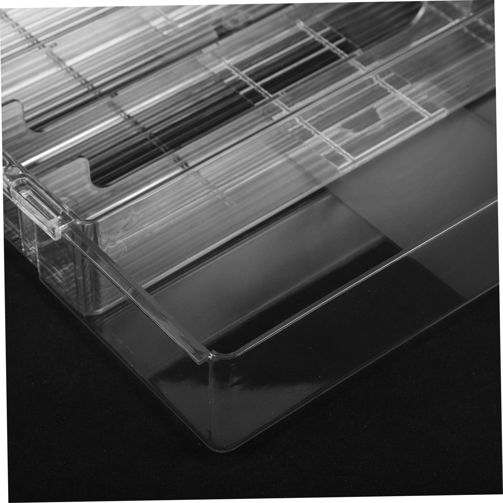 PATKAW Verstellbarer Besteckkasten Küchenbesteck Organizer aus Acryl zum Organisieren von Utensilien mit Mehreren Fächern in Küchenschubladen