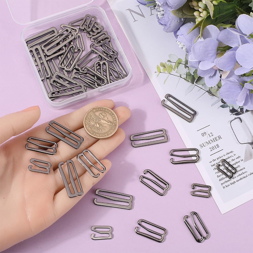 10pcs Bra Strap Hooks & Clasps - 25mm Metal Adjustment Hardware For Lingerie, Bikinis, Apparel Repair - View #2
