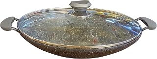 Oms Granit Kavurma Sacı 30 cm Kapaklı Gri