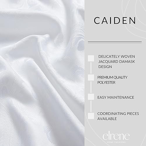 Miniatura 3 de Elrene Home Fashions Caiden Elegance - Manteles individuales de tela damasco impermeables, resistentes a las manchas y a las arrugas (juego de 4),