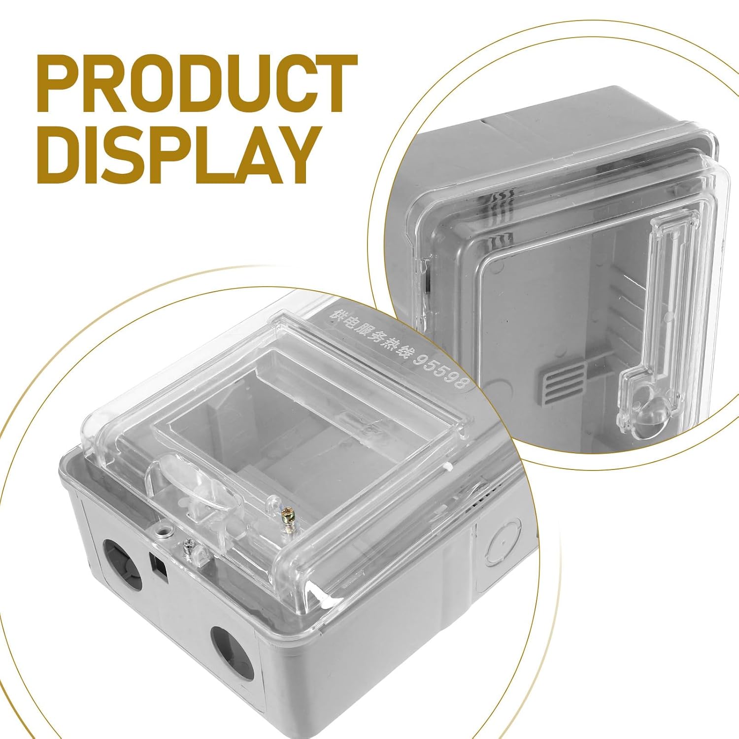 Electric Meter Box Plastic Electrical Distribution Box Cover Weatherproof PC Plastic Household Single Phase Power Protection Case