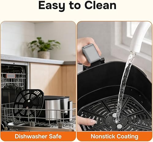 Miniatura 6 de Simple Deluxe Freidora de aire 12 en 1 de 8.5 cuartos de galón, freidora de aire preestablecida digital, con cesta antiadherente y apta para