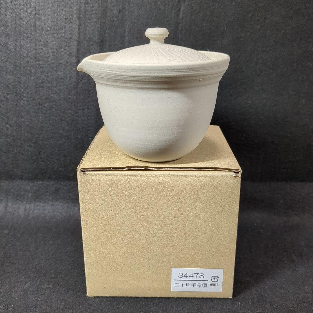 Amazon | 常滑焼 豊 白土 白泥 宝瓶 片手急須 1個 玉露 | ノー
