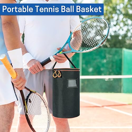 Miniatura 6 de VISEMAN Cesta portátil para pelotas de tenis para entrenamiento, transporte y almacenamiento