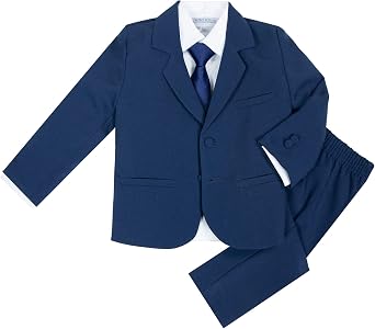 Spring Notion Baby Toddler Boys Classic Fit Formal Suit Set Wedding, Ring Bearers, Baptism, and Christening