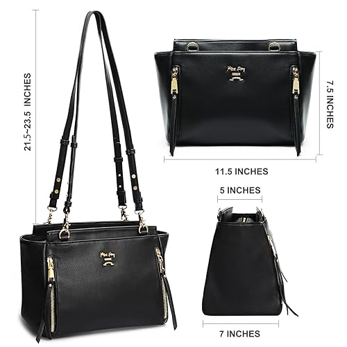 Miniatura 6 de miss fong Bolsa de pañales Mochila para pañales de bebé, bolsa de pañales de cuero grande Mochila y bolsa cruzada