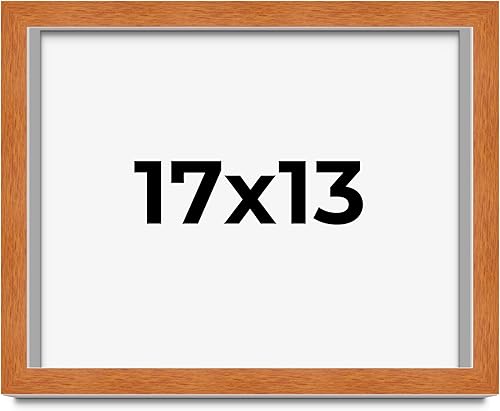 Miniatura 75 de Marco marrón de 18 x 24 pulgadas, marco de madera maciza de nuez de miel, ancho de moldeo de 0.875 pulgadas, profundidad de rabo de 0.875 pulgadas