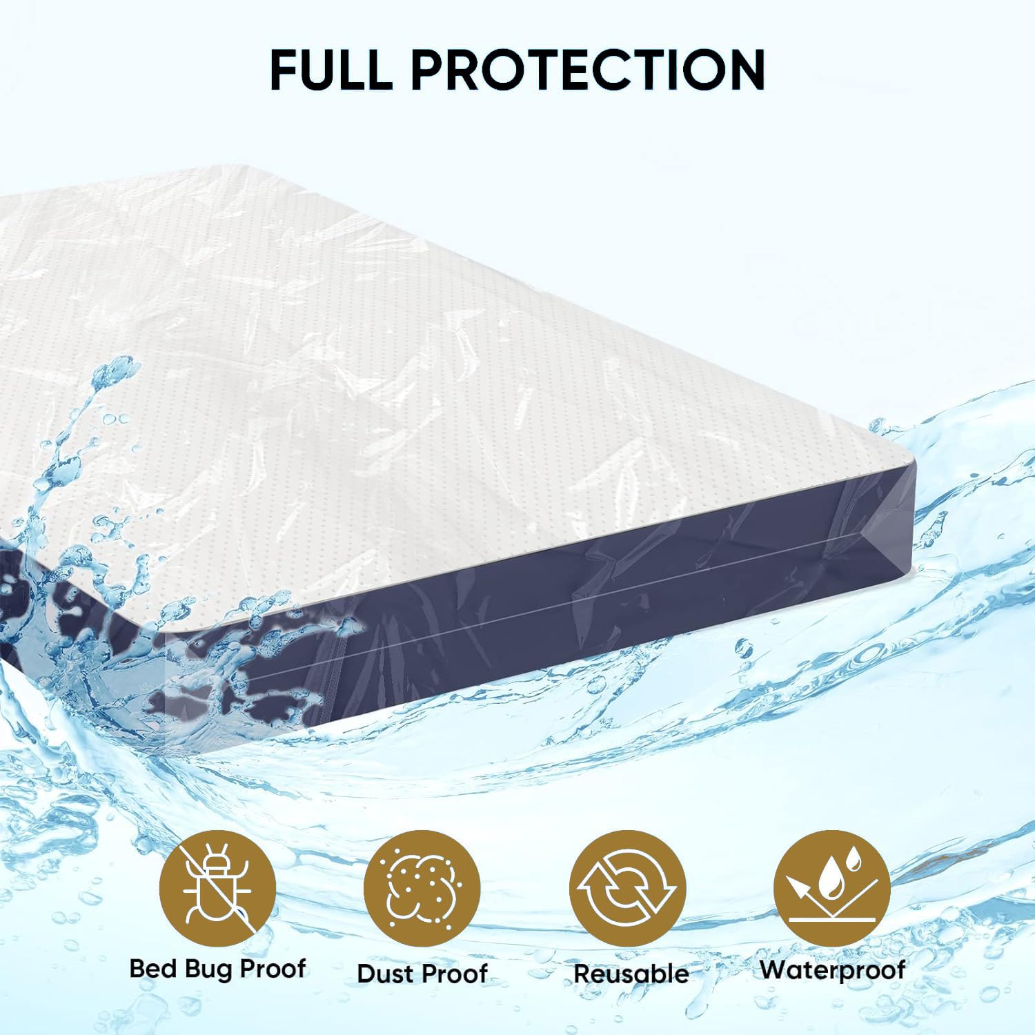 BSSPOKE Heavy Duty 400 Gauge Mattress Cover for Moving Double Mattress Bags for Storage Easy Fit, Tear Resistant, Waterproof Mattress Storage Bag for Ultimate 360 Protection (3ft - Single) - Image 3
