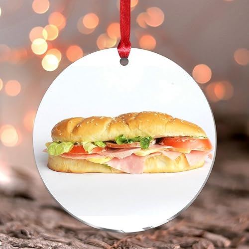 Vista 68 de Grill Master Meat Kebab Adorno de Navidad Fruta Hamburgo Patatas Fritas Cuadro Mariposa Árbol de Navidad Adorno Recuerdo Deliciosa Comida Sabrosa