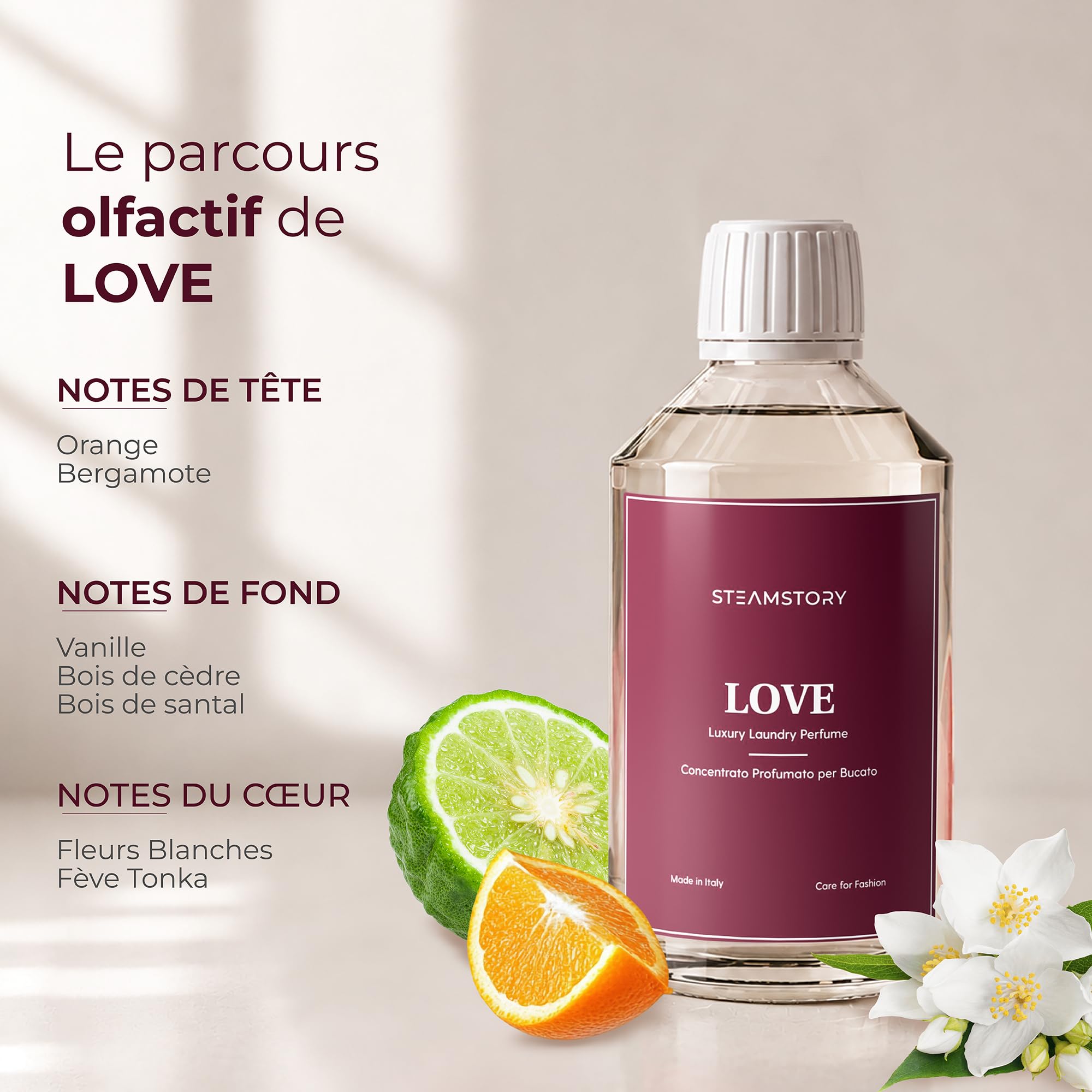 Lot de parfums de toilette de luxe Love - Lot de 3 parfums chauds et romantiques avec amour, rubis et marbre - 3 x 250 ml