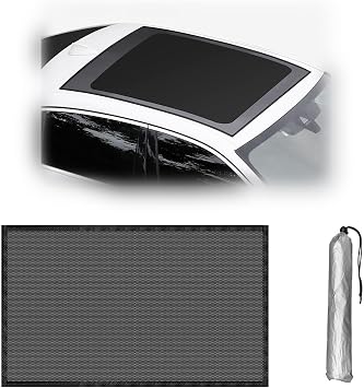 Car Sunroof Screen for Daewoo Lanos LE Mans Leganza Magnus Nexia Nubira Nubira III Tosca, Car Sunroof Mesh Screen Magnetic Sunshade, Panoramic Roof Cover for Ventilation for SUV Sedan Camping