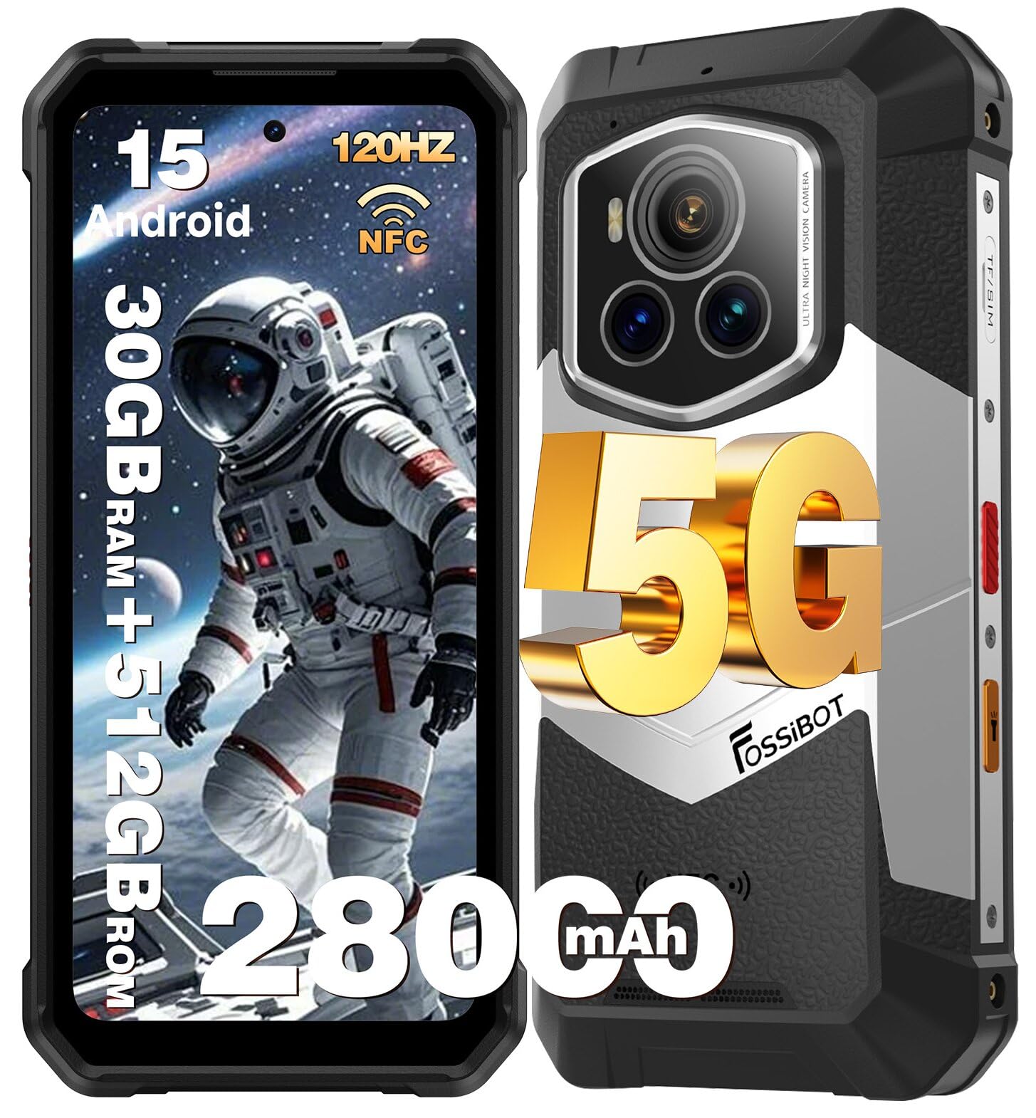 Fossibot F107 Pro タフネススマホ SIMフリー 防水・耐衝撃 Amazon | 「5G対応」FOSSiBOT F107 Pro SIMフリー スマホ 本体