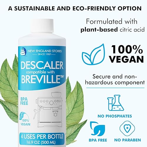 Miniatura 4 de New England Stories Breville Compatible Descaling, Cleanng & Maintenance Kit, Includes 2 Bottle Descaling Solution, 60 Cleaning Tablets & 6 Water