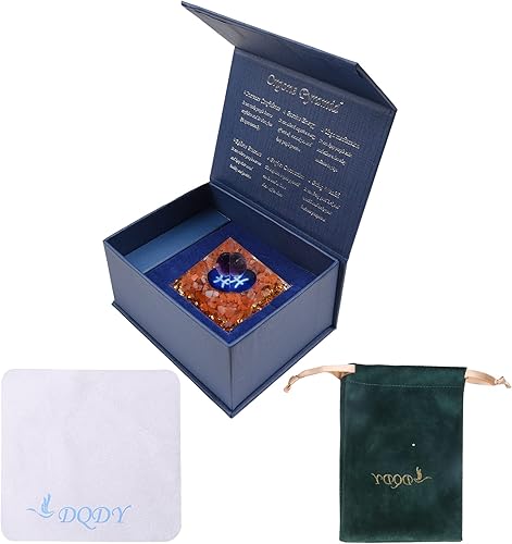 Miniatura 2 de Pirámide de orgón, cristales curativos de amatista, pirámide, decoración de oficina para mujer, decoración de escritorio, decoración de estantes,