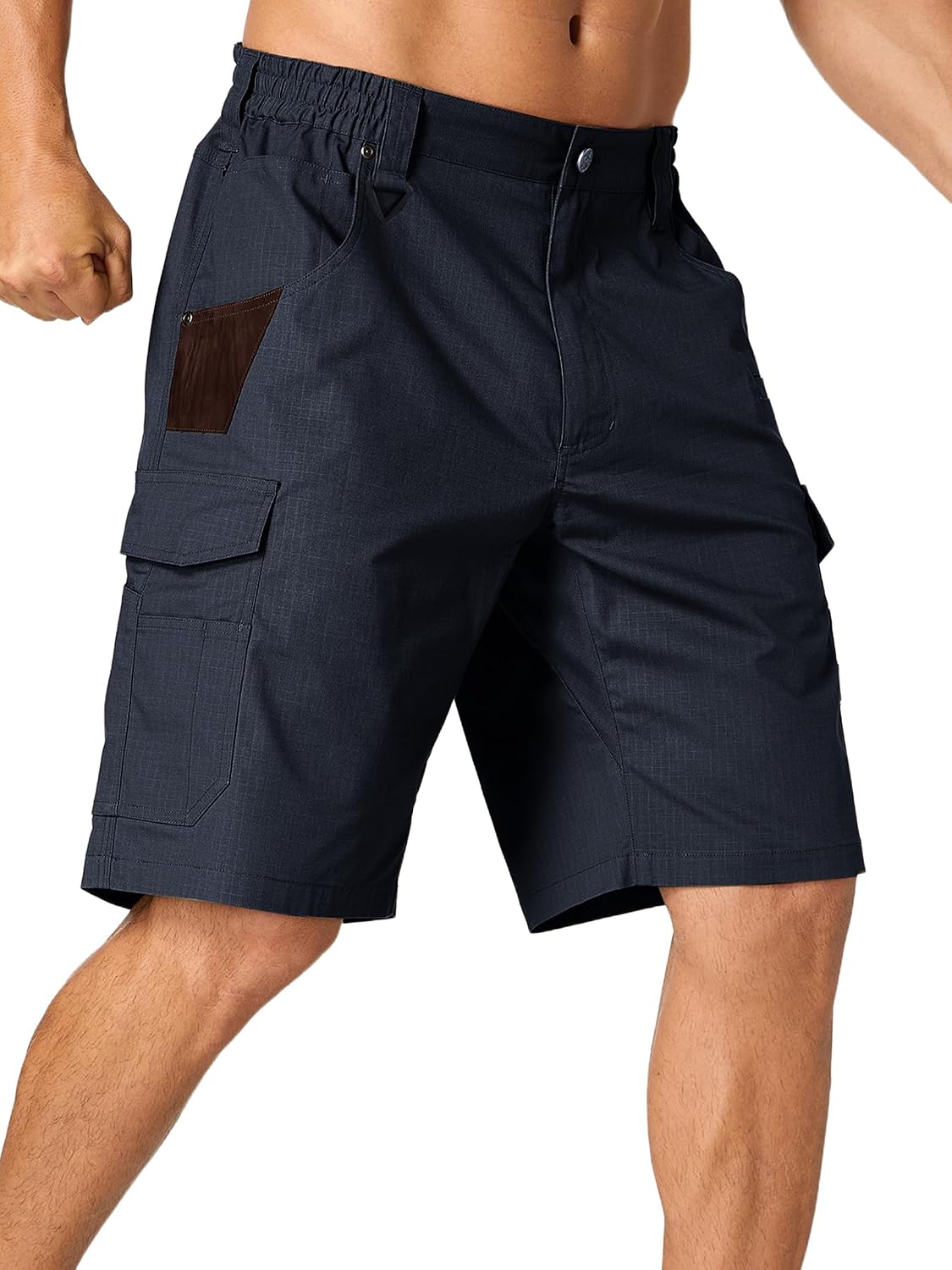 Mens Cargo Work Shorts, Rip Stop Tactical Shorts for Men Water Resistant Fishing Shorts for BDU Safari Hiking (No Belt)