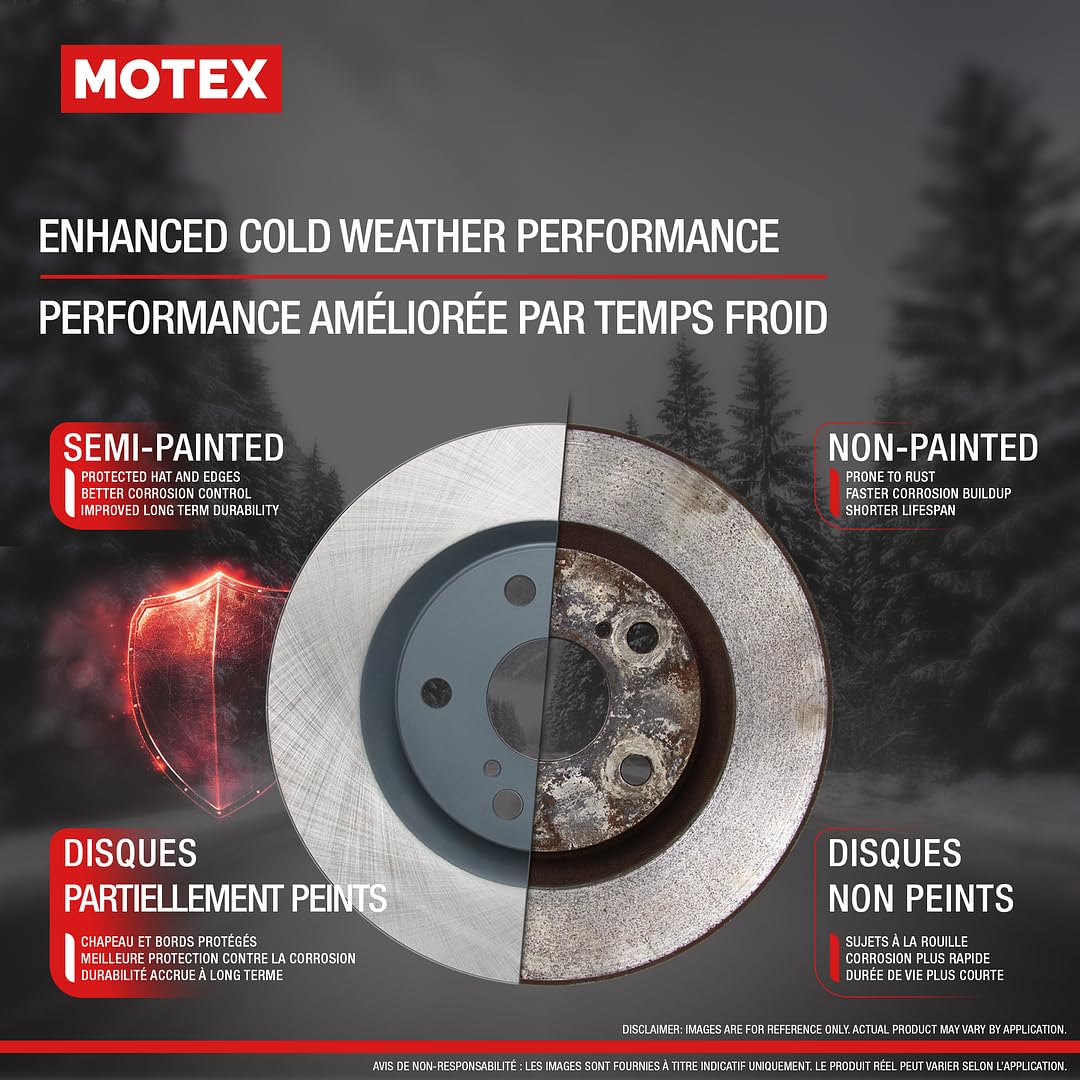 MOTEX Front Disc Brake Kit for Mitsu 07-20 Outlander 08-17 Lancer 11-21 Outl Sport 11-18 RVR, Jeep 07-17 Compass/Patriot, Chry 07-10 Sebring 11-14 200, Dodge 08-14 Avenger 07-12 Cal (with 294mm rotor) - 4