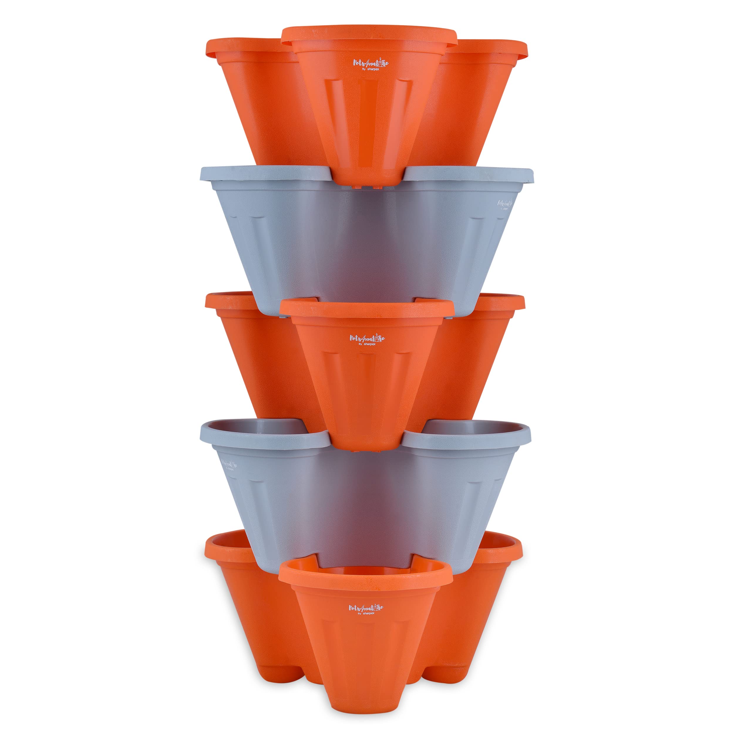 6 Tier Stackable Planters - Grow Flowers & Veggies! -4 6 Tier Stackable Planters - Grow Flowers & Veggies! -4