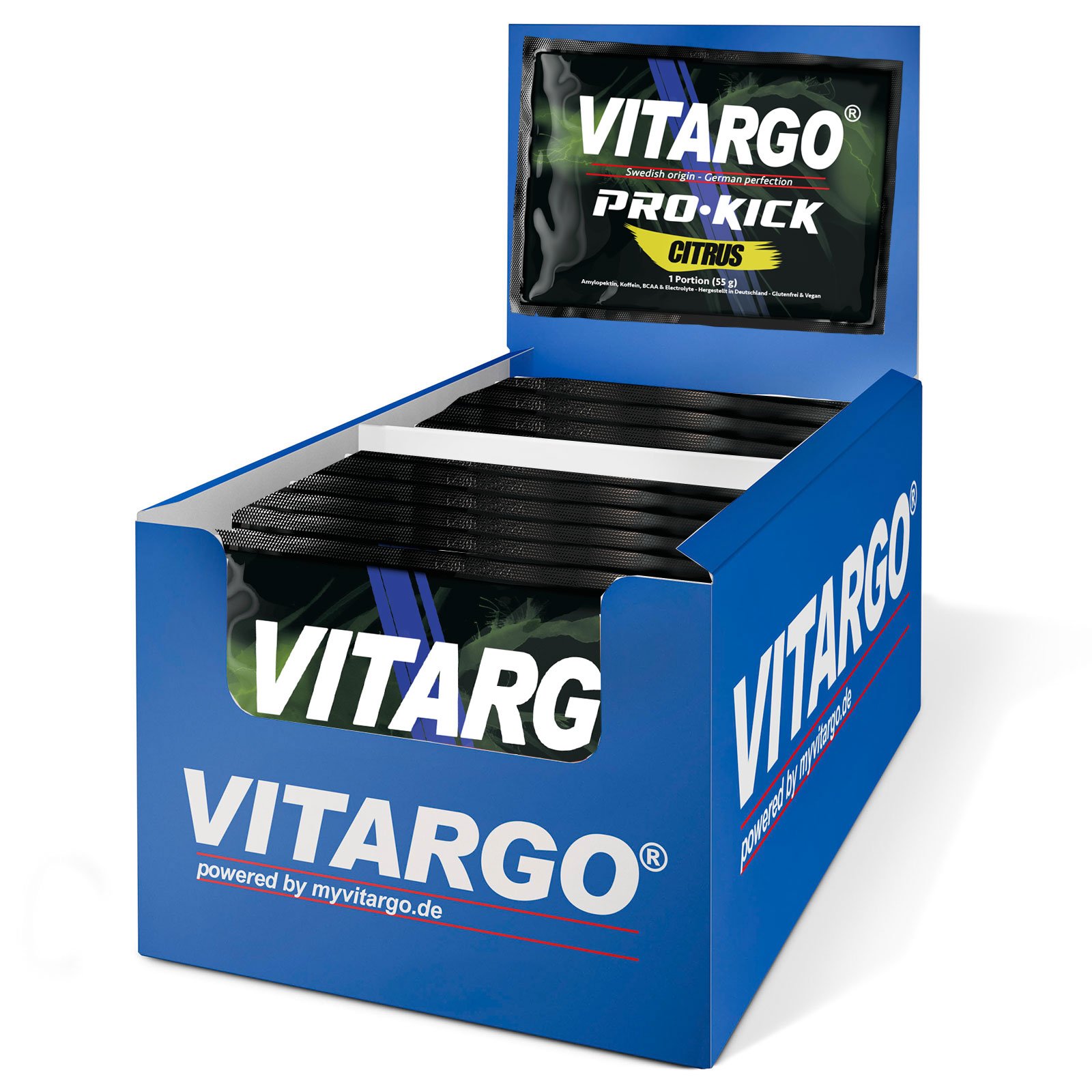 Vitargo PRO-KICK Box Citrus (990 g/18 Einzeltüten a 55g)