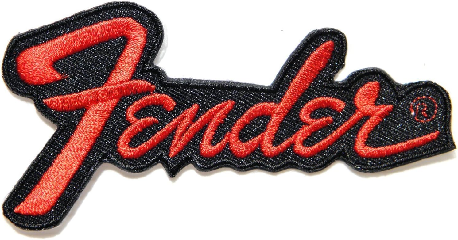 Fender Guitar Patch Punk Rock Heavy Metal Music Band Logo T