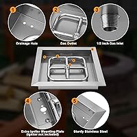 Vista 4 de Onlyfire - Ensamblaje de anillo y bandeja de quemador redondo de acero inoxidable, Entrega