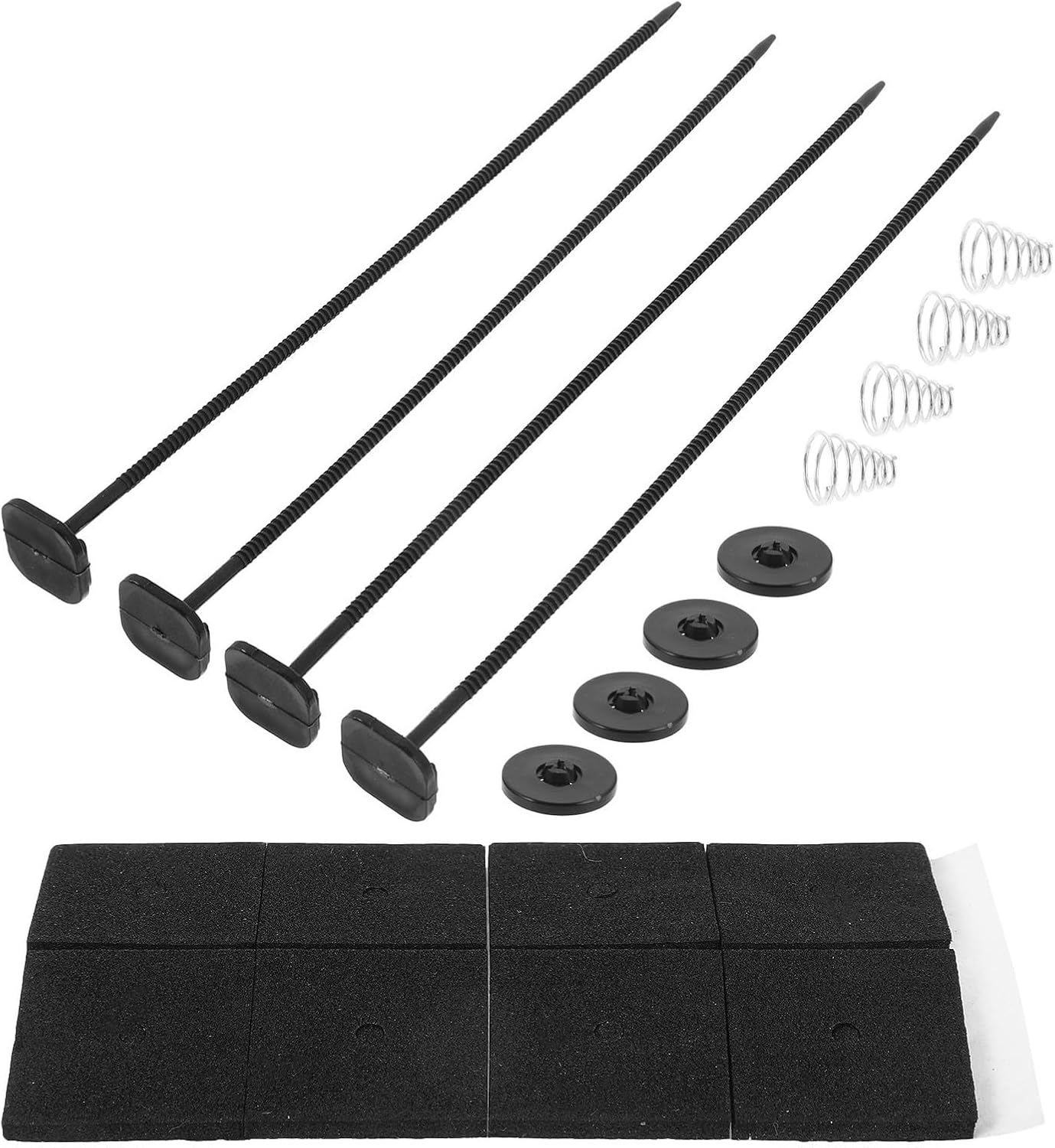 Ipetboom Electric Radiator Fan Mounting Kit Plastic Bracket with High Toughness Prevents Radiator Loosening for Car Engine Compartment Cooling Replacement Parts
