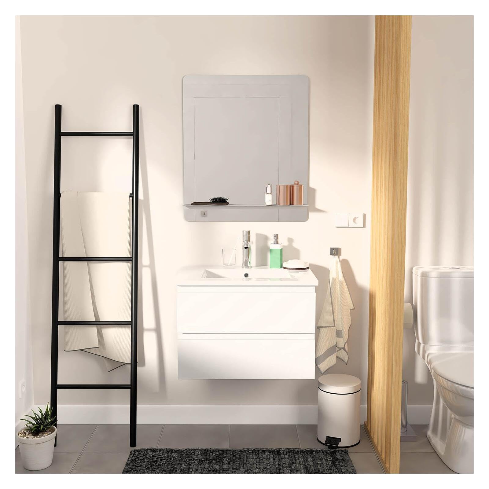 Mob in - Mueble individual lavabo (60 cm), diseño Sorrento y lavabo