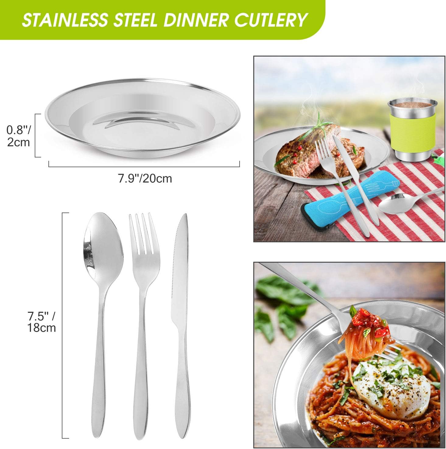 Odoland 39pcs Camping Cookware Mess Kit, Non-Stick Large Size Hanging Pot Pan Kettle with Base Dinner Cutlery Sets for 6 and More, Cups Dishes Forks Spoons Kit for Outdoor Camping Hiking Picnic : Sports & Outdoors