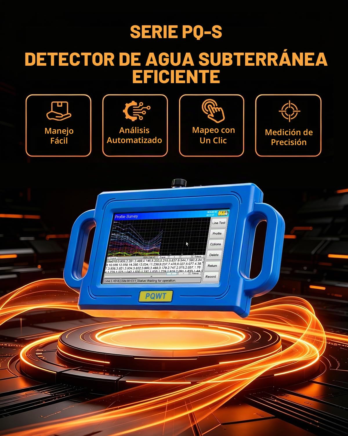 Detector de Agua Subterránea con Profundidad de 328/492/984/1640 Pies
