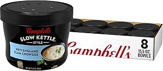 Campbell's Slow Kettle Style New England Clam Chowder, 15.5 oz. Tub (Pack of 8)