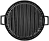 Lava Casting Round Duplex Grating Pan Cast Iron Solid Double Handle Diameter(Ø)34cm.