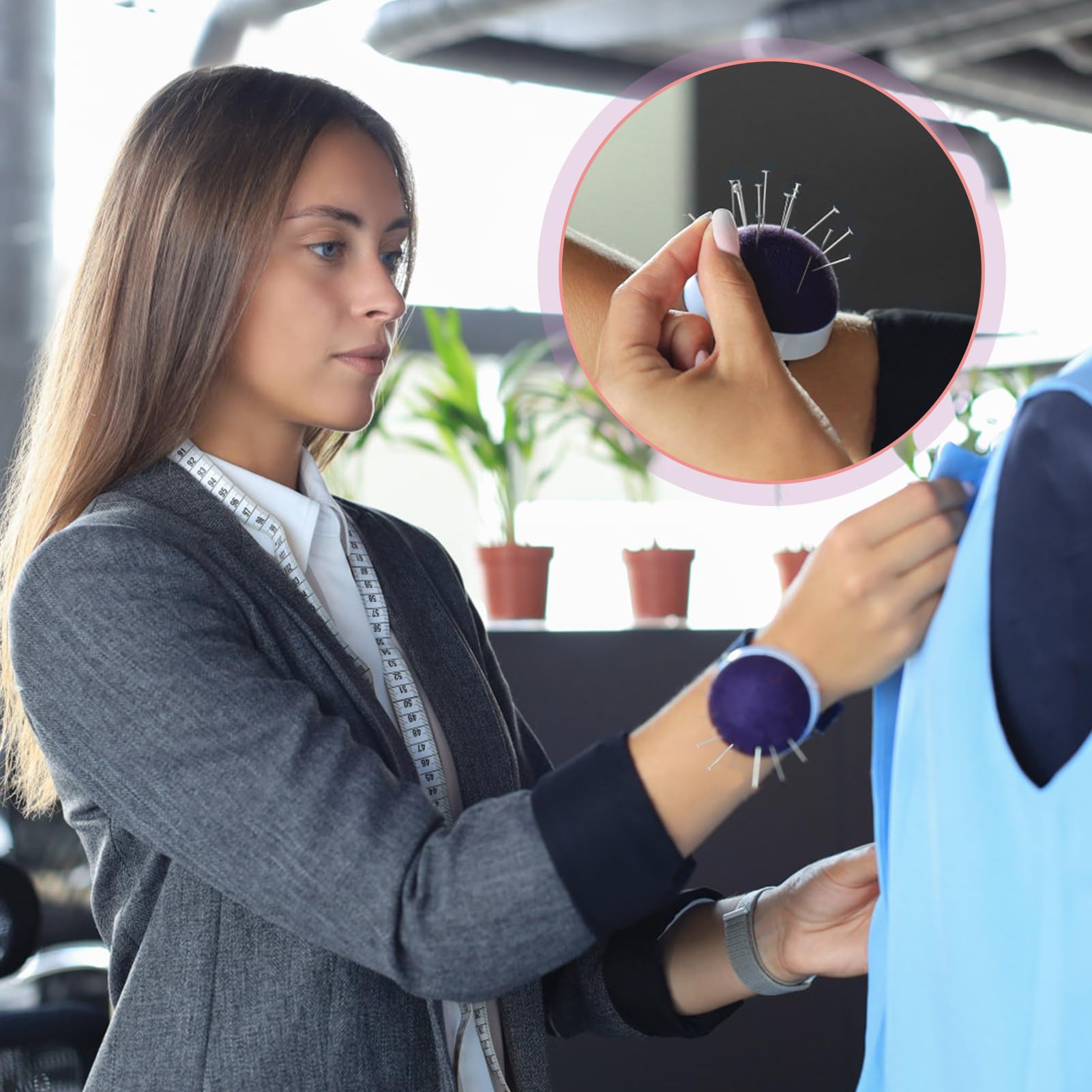 500 Spilli Da Cucito 26mm In Acciaio Inox - Testa Fine E Dritta, Per Cucito, Gioielli E Artigianato - Foto 4