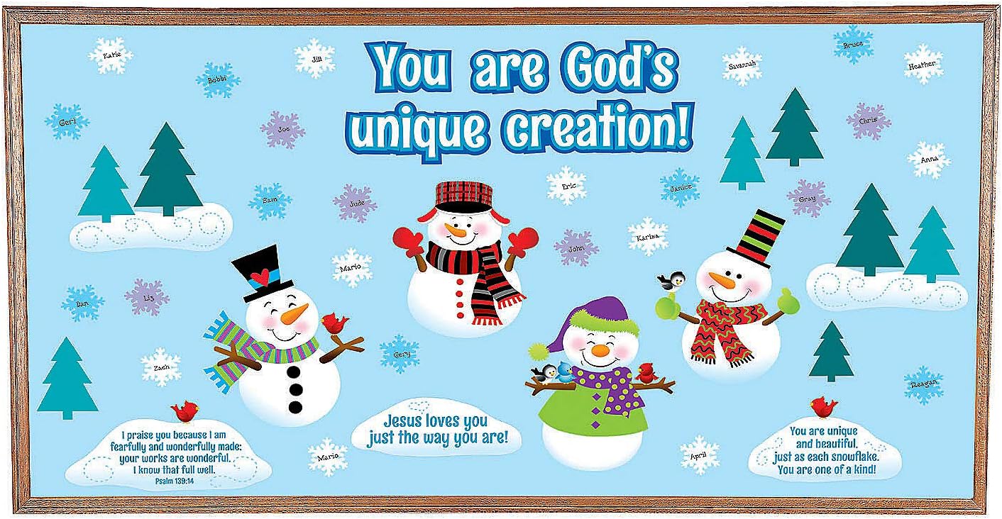 God Made Me Unique Snowman Bb Set - 9 Pieces - Educational and Learning Activities for Kids