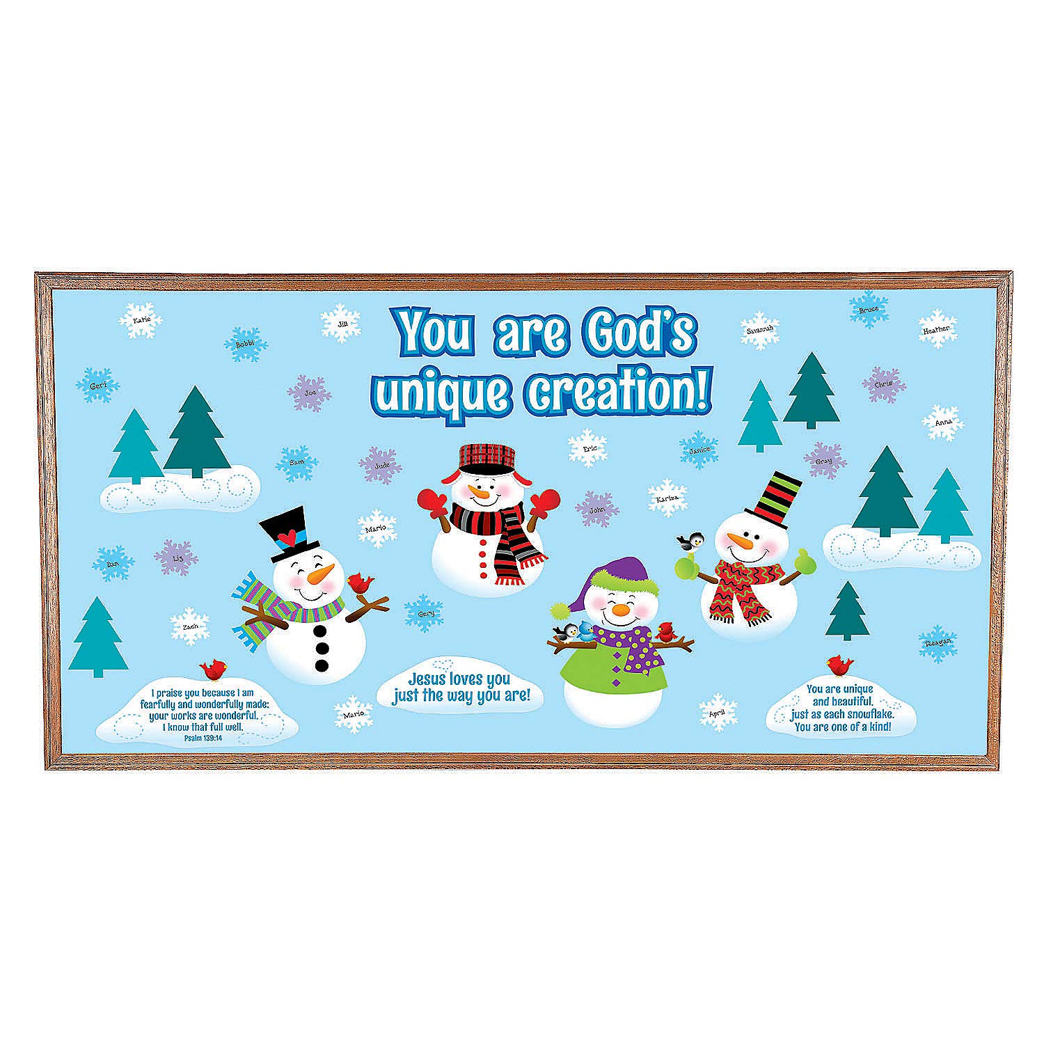 God Made Me Unique Snowman Bb Set - 9 Pieces - Educational and Learning Activities for Kids