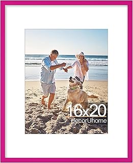 decorUhome 16x20 Picture Frame Fits 11x14 Photos with Mat, Magenta