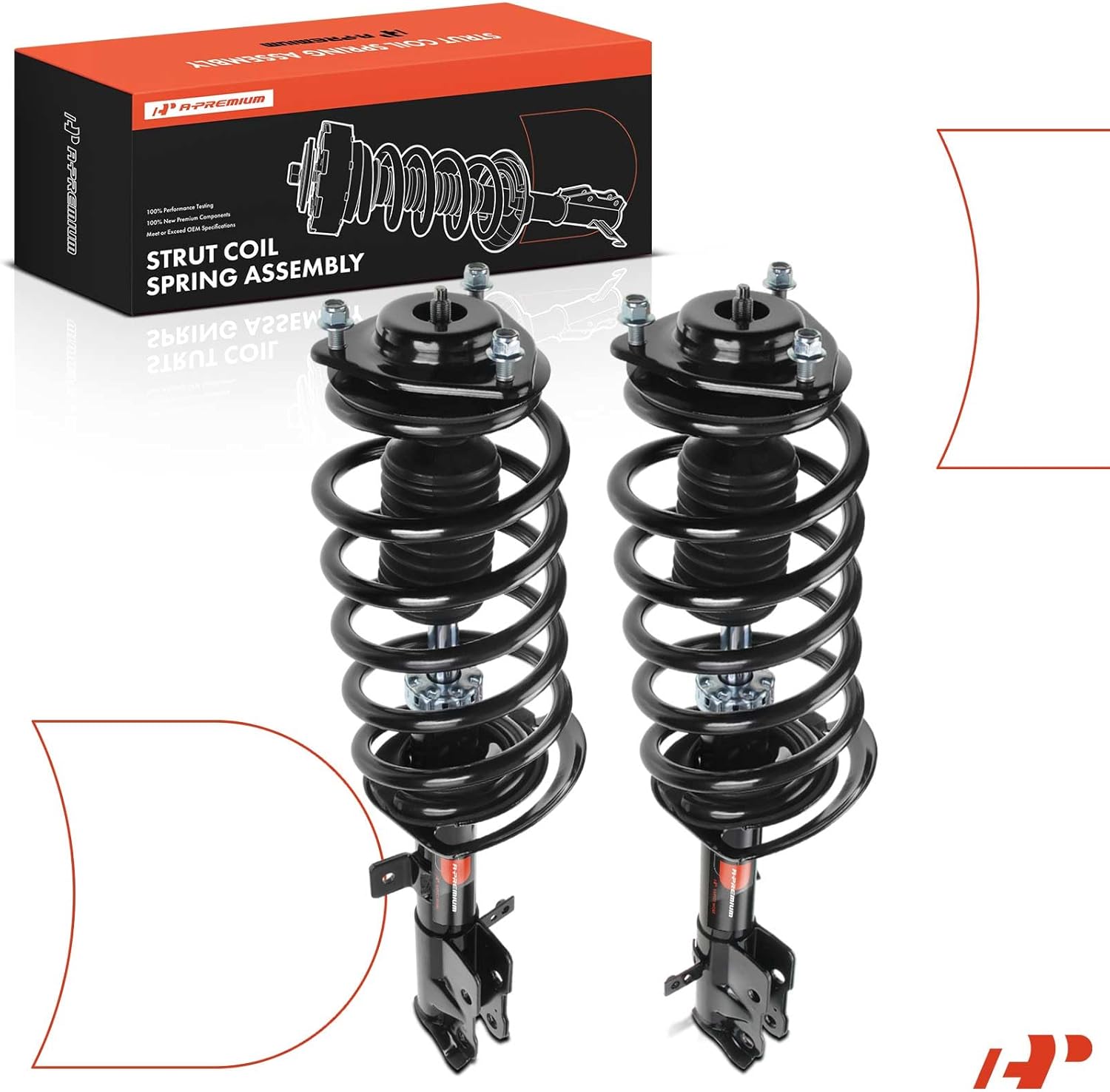 A-Premium Front Struts Compatible with Jeep Patriot [4WD] 2011-2017 - 2x Replacement Suspension Complete Strut Assembly Shock with Coil Spring
