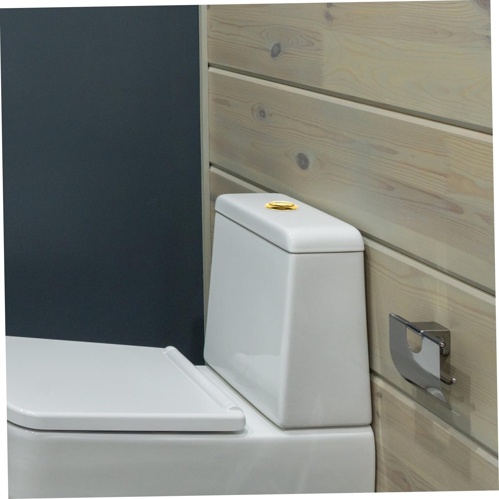 Artibetter Bouton De Chasse D’eau Toilettes Double Bouton-poussoir or Brossé 48×57 Mm, Accessoire Réservoir Wc, Économie D’eau, Remplacement Facile, Kit
