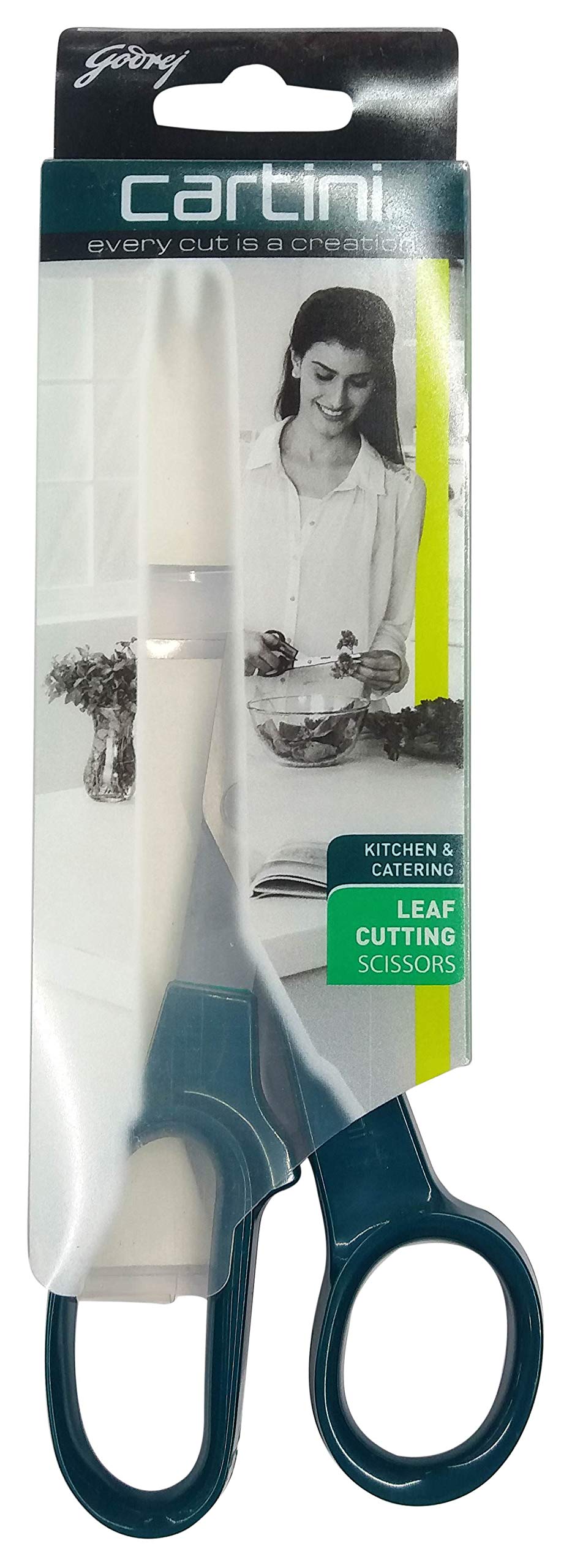 Godrej Cartini Scissors I For Various Kitchen Application I Cutting Leafy Vegetable, And Fish Fins I Precision ground blade for long lasting sharpness I High grade Stainless Steel I 1 Year Warranty (B073XJK6HM) Amazon Price History, Amazon Price Tracker