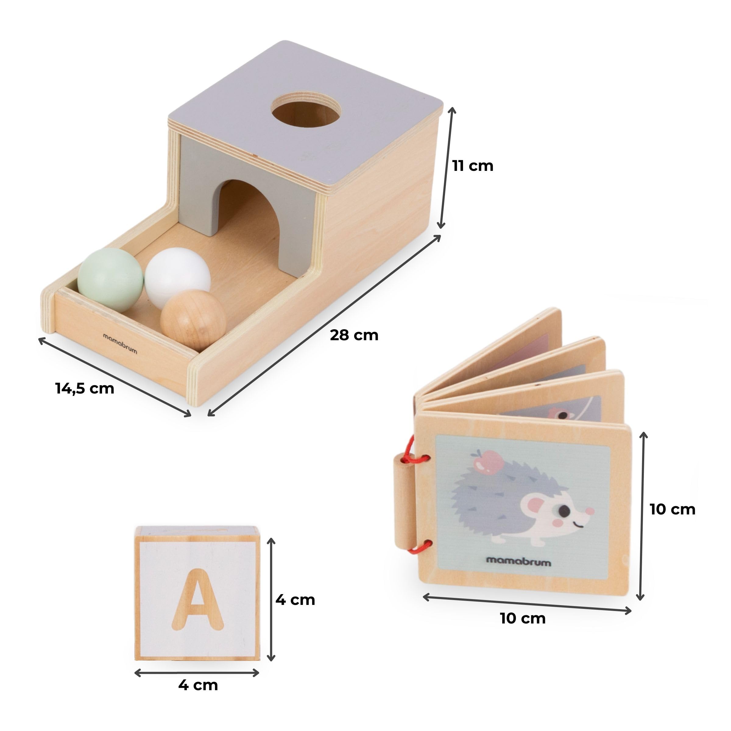 Mamabrum Puzzle-Sortierschale Montessori-Erziehungsbox für Babys - 6
