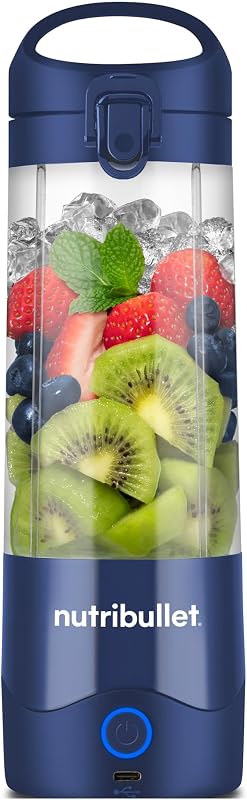 NutriBullet Portable 475ml Smoothie Maker Wireless Akkumulátoros Mini Mixer Kék